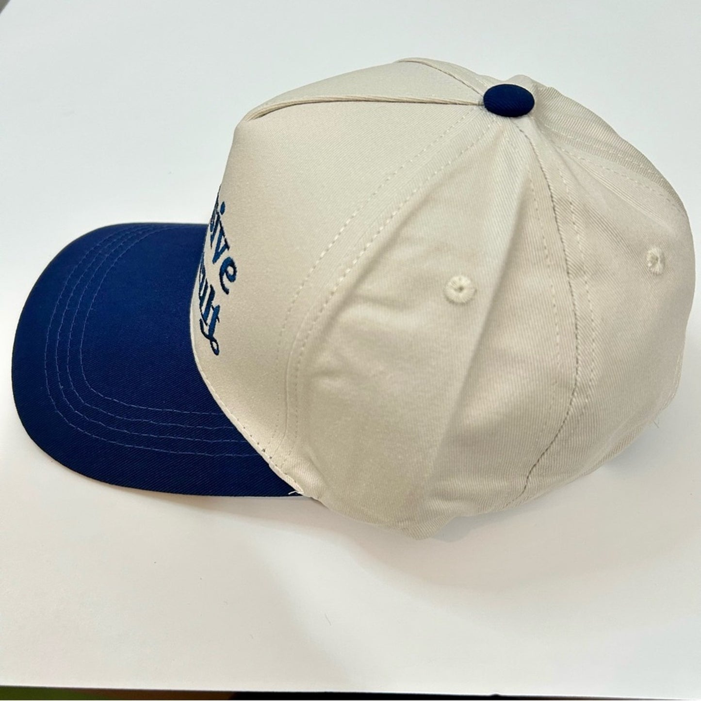 Expensive & Difficult Women’s Two Tone Canvas Cotton Baseball Hat Cap Tan Navy