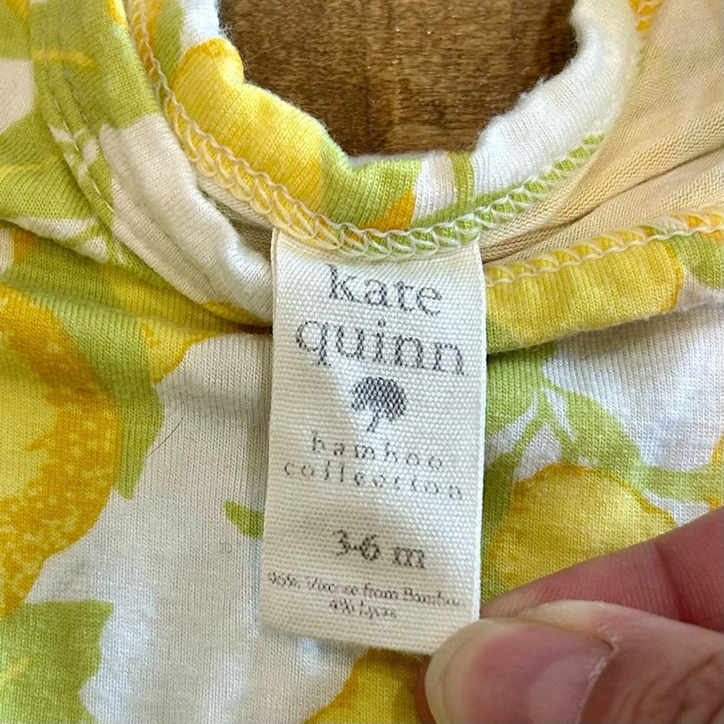 Kate Quinn Infant Girls Short Sleeve Ruffle Lemon Bubble Onesie White 3-6 M EUC