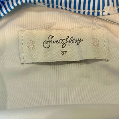 Sweet Honey Toddler Girls Star Stripe Plaid One Piece Swimsuit Blue Size 3T NWT