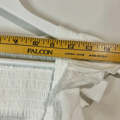 Old Navy Women’s Smocked Flutter Sleeve Top White Size Small NWT Cotton Girly