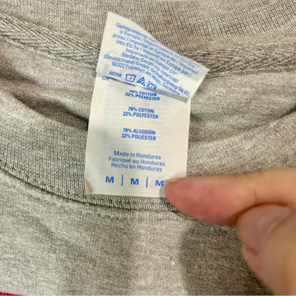 Toothpaste Women’s Sweatshirt Grey Red Blue Size Medium EUC Casual Costume