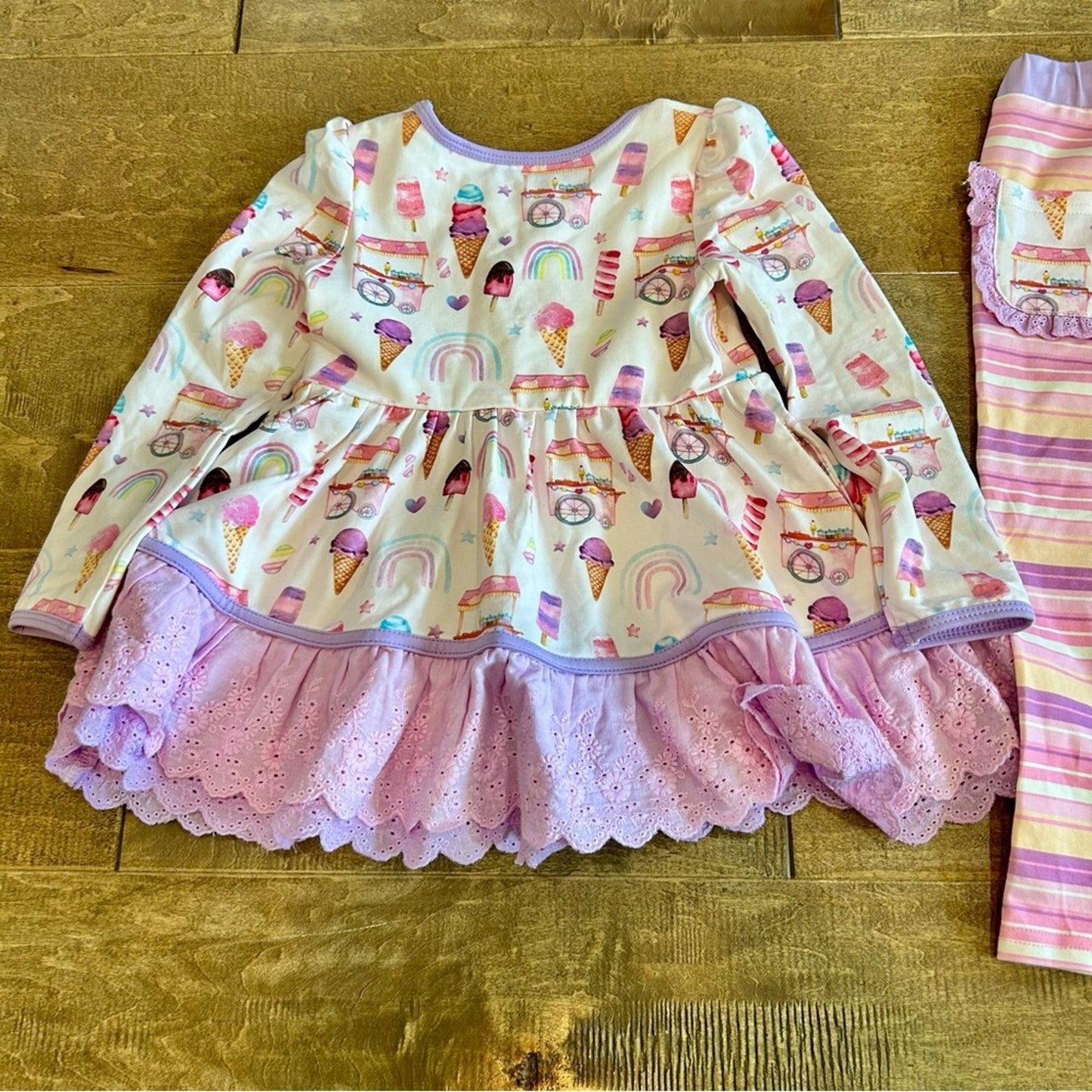 Liv + Stella Girls Long Sleeve Sweet Treats Playset Purple Pink NWOT Ice Cream