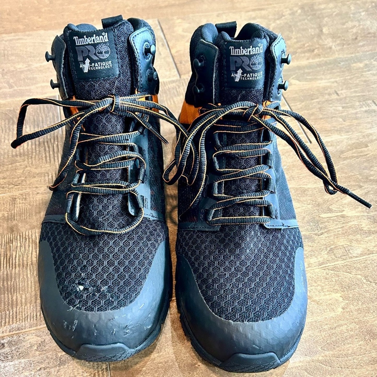 Timberland PRO Men’s Radius Composite Toe Work Sneaker Black Orange Size 12 XW