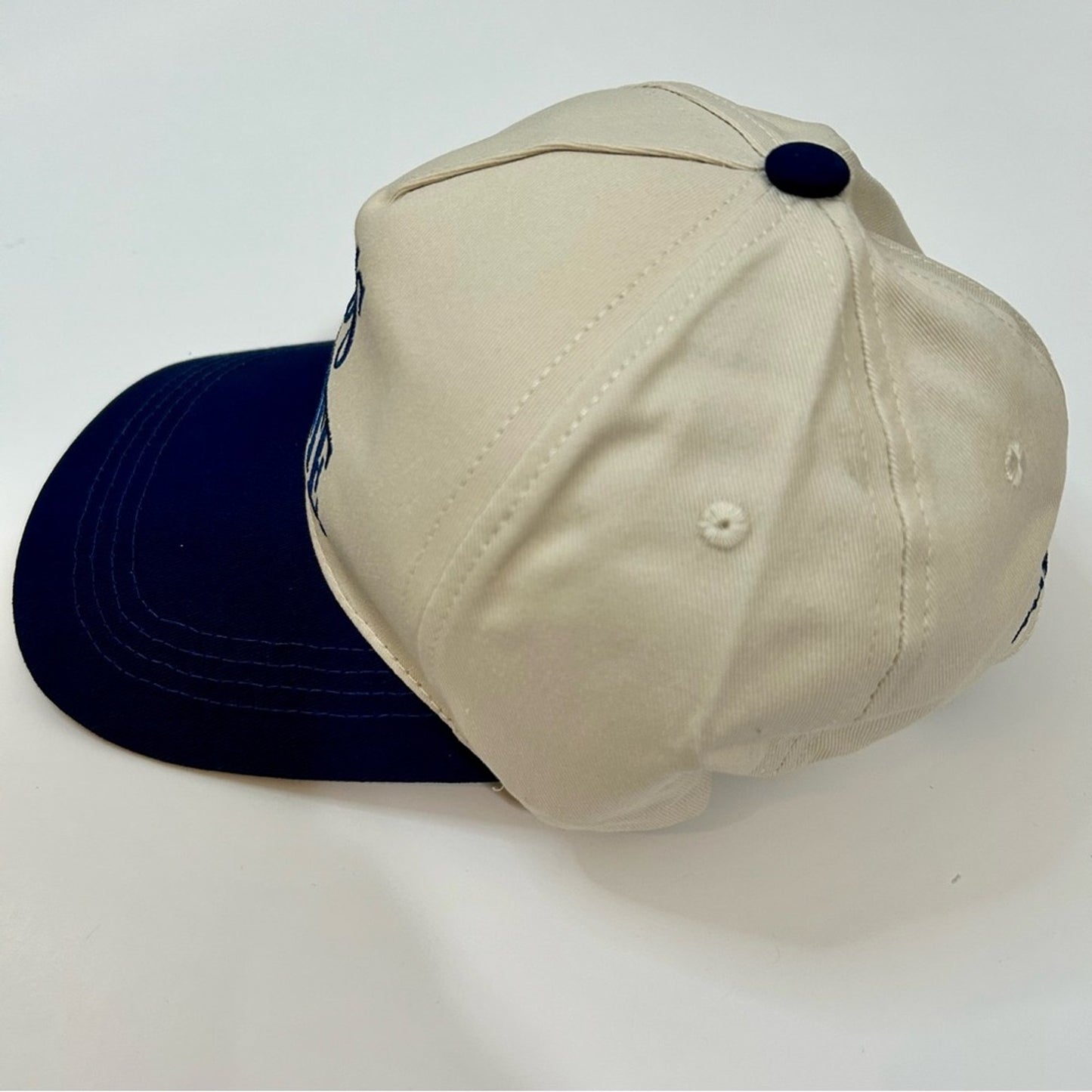 God’s Favorite Women’s Two Tone Canvas Cotton Baseball Hat Cap Tan Navy NEW Cute