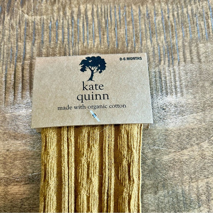 Kate Quinn Infant Baby Gender Neutral Organic Socks Butter Rum Size 0-6 M NWT