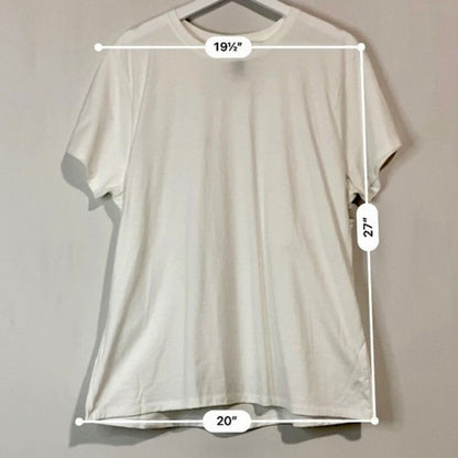 Hanes Nano-T Women’s Casual Crewneck Short Sleeve Tee Shirt White Size XL NWOT