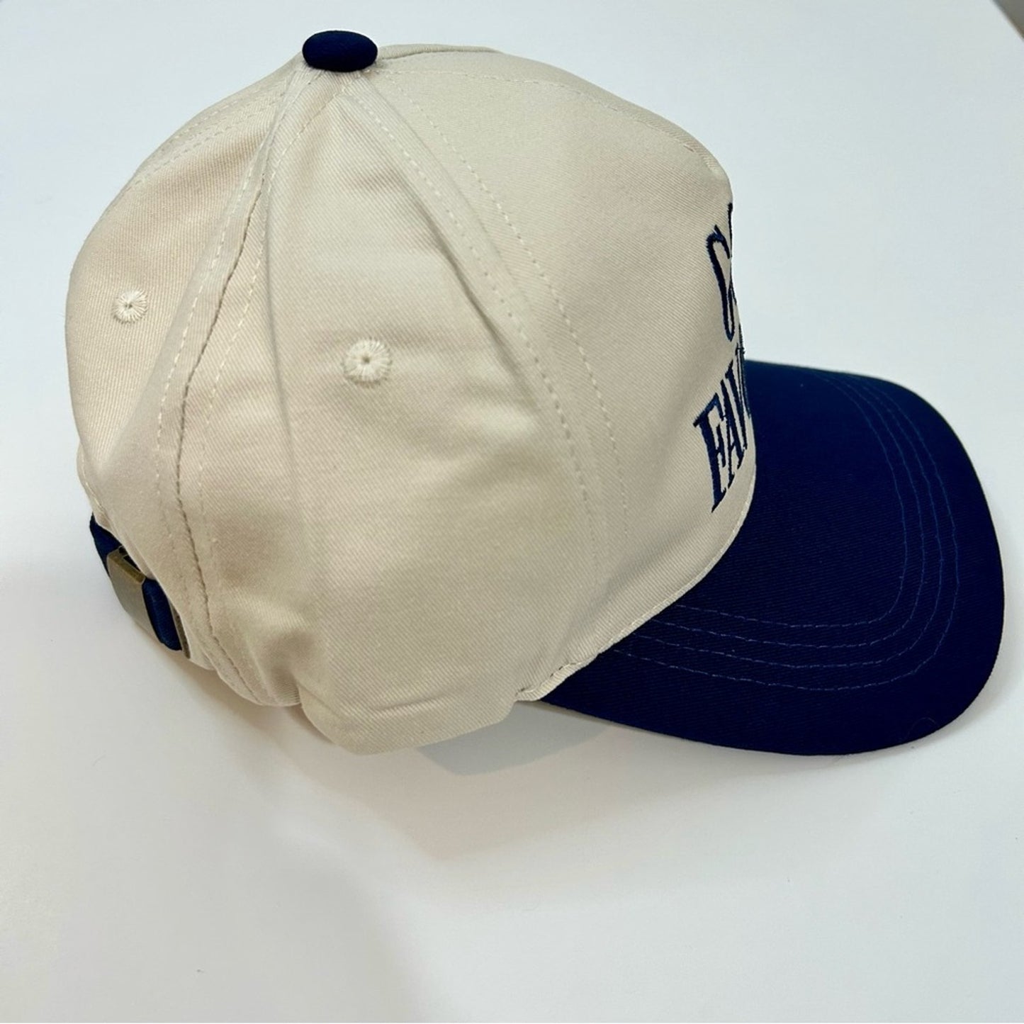 God’s Favorite Women’s Two Tone Canvas Cotton Baseball Hat Cap Tan Navy NEW Cute