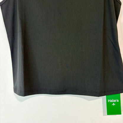 Halara Women’s Lace Trim Casual Tank Top Black Size Medium NWT Summer Basic Staple