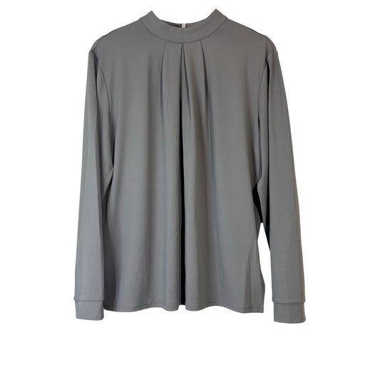 Halara Women’s Stand Collar Long Sleeve Work Blouse Ultimate Grey Medium NWT
