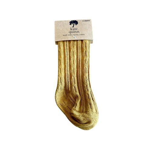 Kate Quinn Infant Baby Gender Neutral Organic Socks Butter Rum Size 0-6 M NWT