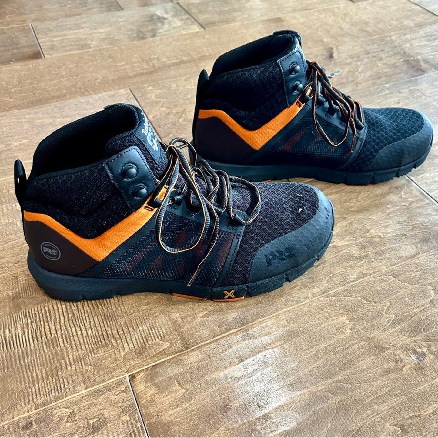 Timberland PRO Men’s Radius Composite Toe Work Sneaker Black Orange Size 12 XW