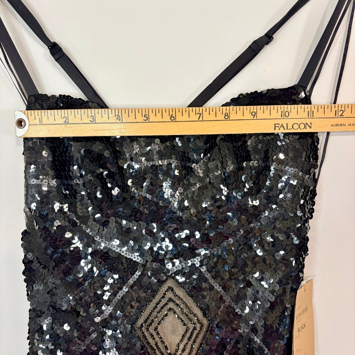 Mandalay Women’s Sleeveless Sequin Hi Low Formal Gown Dress Black Size 6 NWT