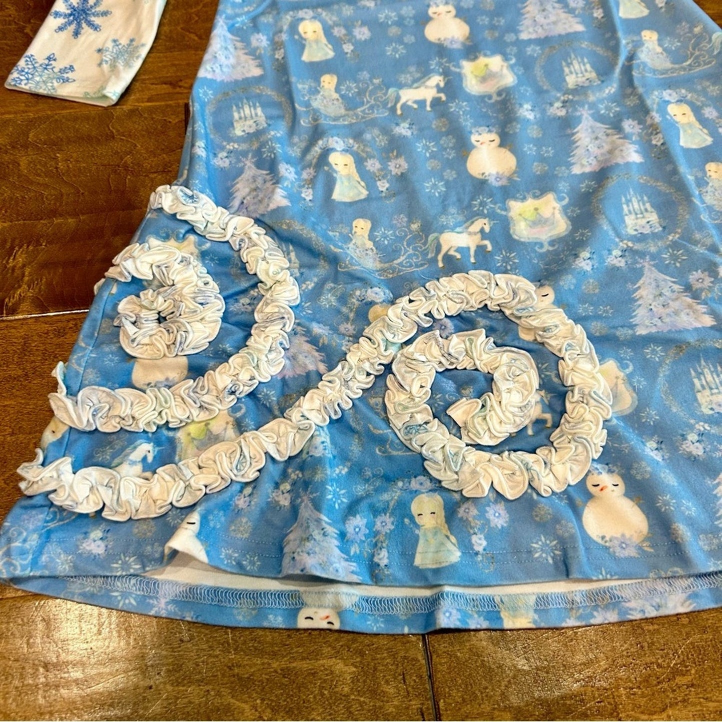 Only Little Once Girls Ice Queen Nightgown Blue White NWT Cute Girly Winter