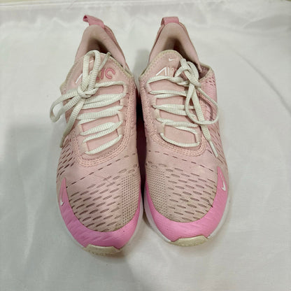 Nike Girls Youth Air Max 270 Pink Foam Sneakers Size 4Y Running Shoes EUC