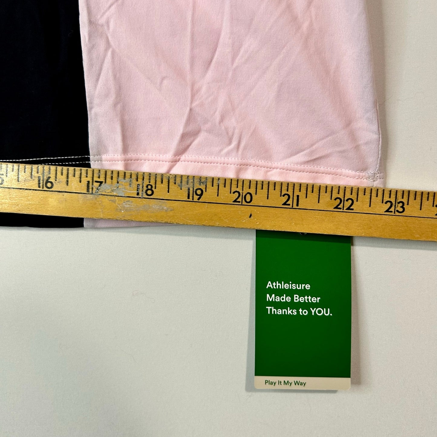 Halara Women’s V-Neck Athletic T-Shirt Pink Black Size Medium NWT Colorblock Polyester