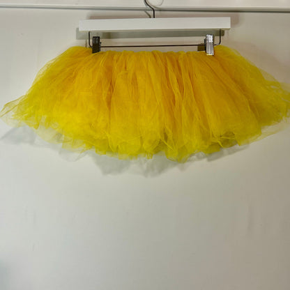 Adult Tutu Skirt Yellow Short Elastic Waist One Size EUC Costume Dance Outfit