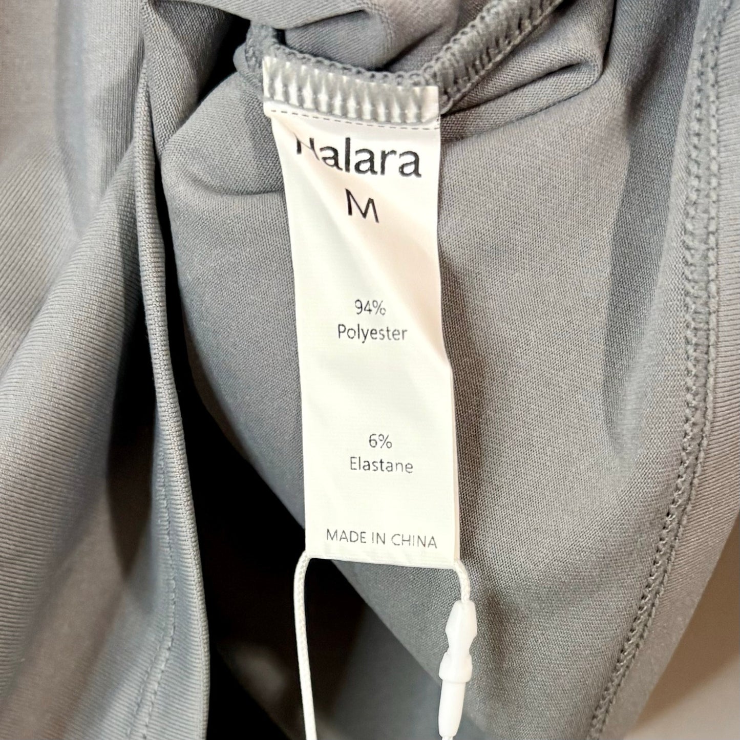 Halara Women’s Stand Collar Long Sleeve Work Blouse Ultimate Grey Medium NWT
