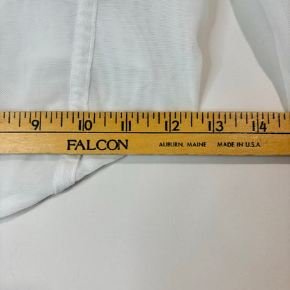 Halara Women’s Long Sleeve Cropped Corset Top Snow White Size Medium NWT Summer Girly