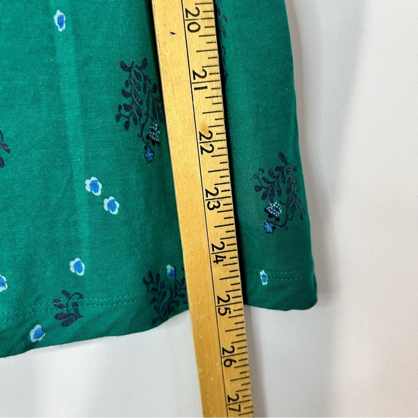 Ann Taylor Loft Women’s Sleeveless Print Knit Front Pleated Back Tank Green XS