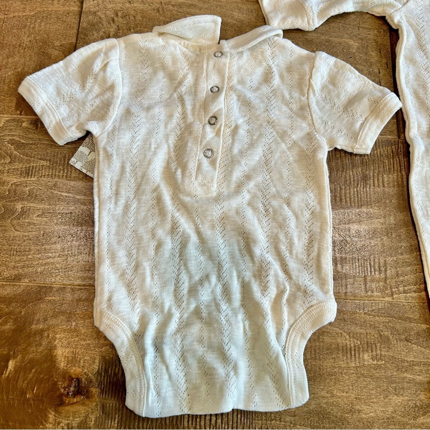Kate Quinn Gender Bodysuit and Onesie Set Cream Size 3-6 M NWT Organic Cotton