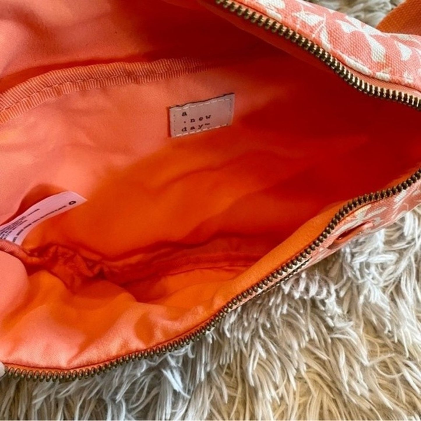 A New Day Women’s Floral Belt Bag Peach NWT Cute Girly Stylish Summer Outdoor