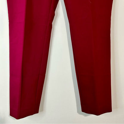 Express Women’s Columnist Straight Pants Maroon Size 8 EUC Workwear Trendy Cute