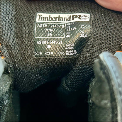 Timberland PRO Men’s Radius Composite Toe Work Sneaker Black Orange Size 12 XW