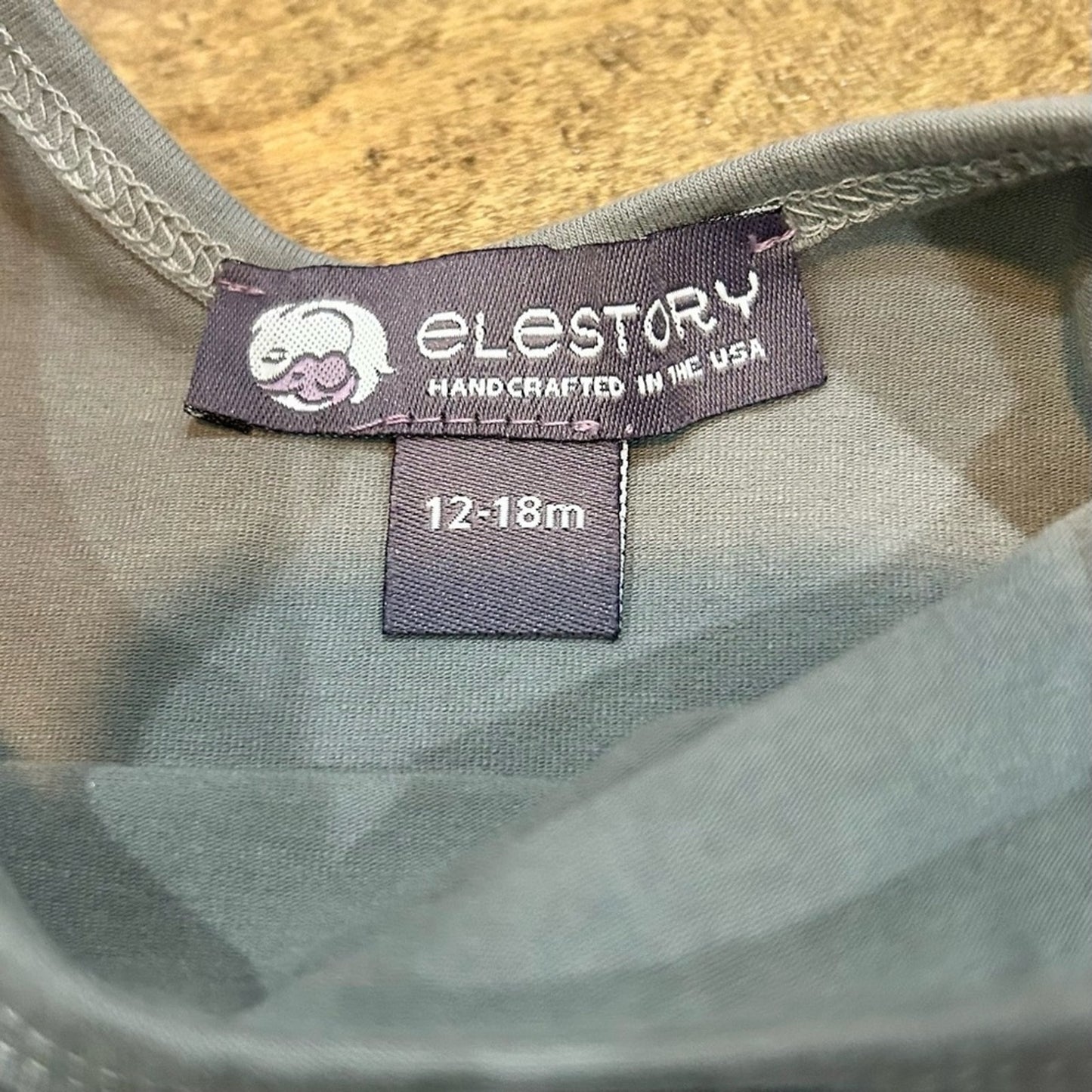 EleStory Girls Long Sleeve Ballerina Dress Grey Size 12-18 M EUC Stars Girly