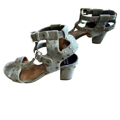 Laurence Dacade Paris Women’s Studded Suede Sandals Tan Size 9.5 EUC Feminine