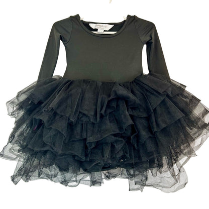 I Love Plum Toddler Girls Long Sleeve BFF Tutu Dress Black Size 2 Y EUC Girly