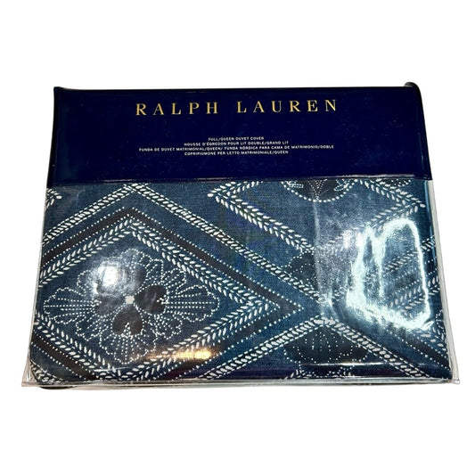 Ralph Lauren Home Francois Cotton Full / Queen Duvet Cover Blue New in Package