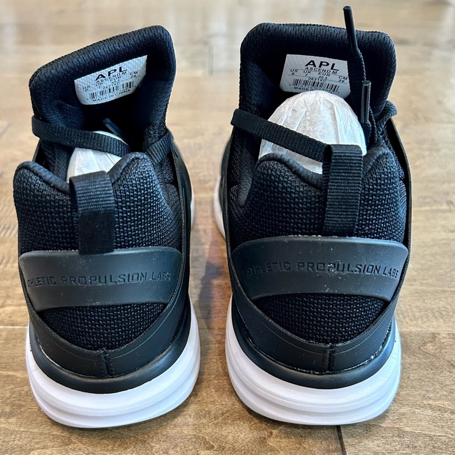 APL Athletic Propulsion Labs Women’s Ascend Shoes Black White Size 6.5 Brand New