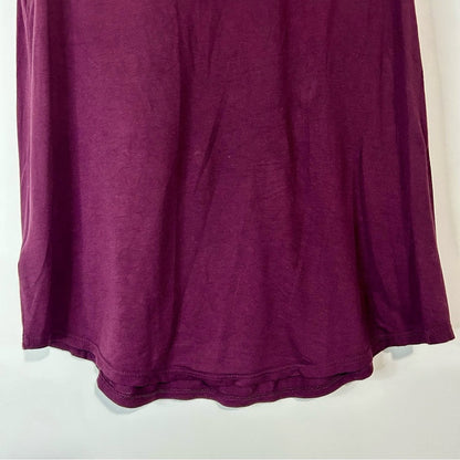 Ann Taylor Loft Women’s Crochet Detail Short Sleeve Blouse Purple Size Medium