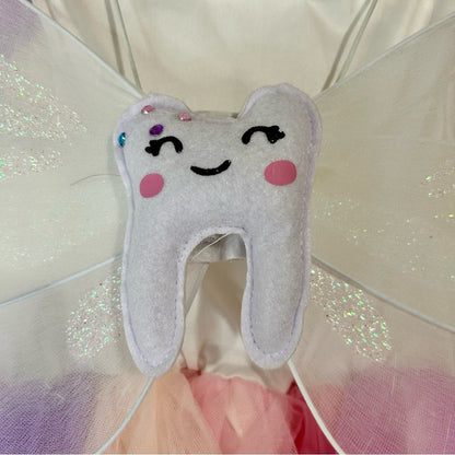 Pottery Barn Kids Light Up Fairy Tutu Costume with Tooth Fairy Wings Size 4-6