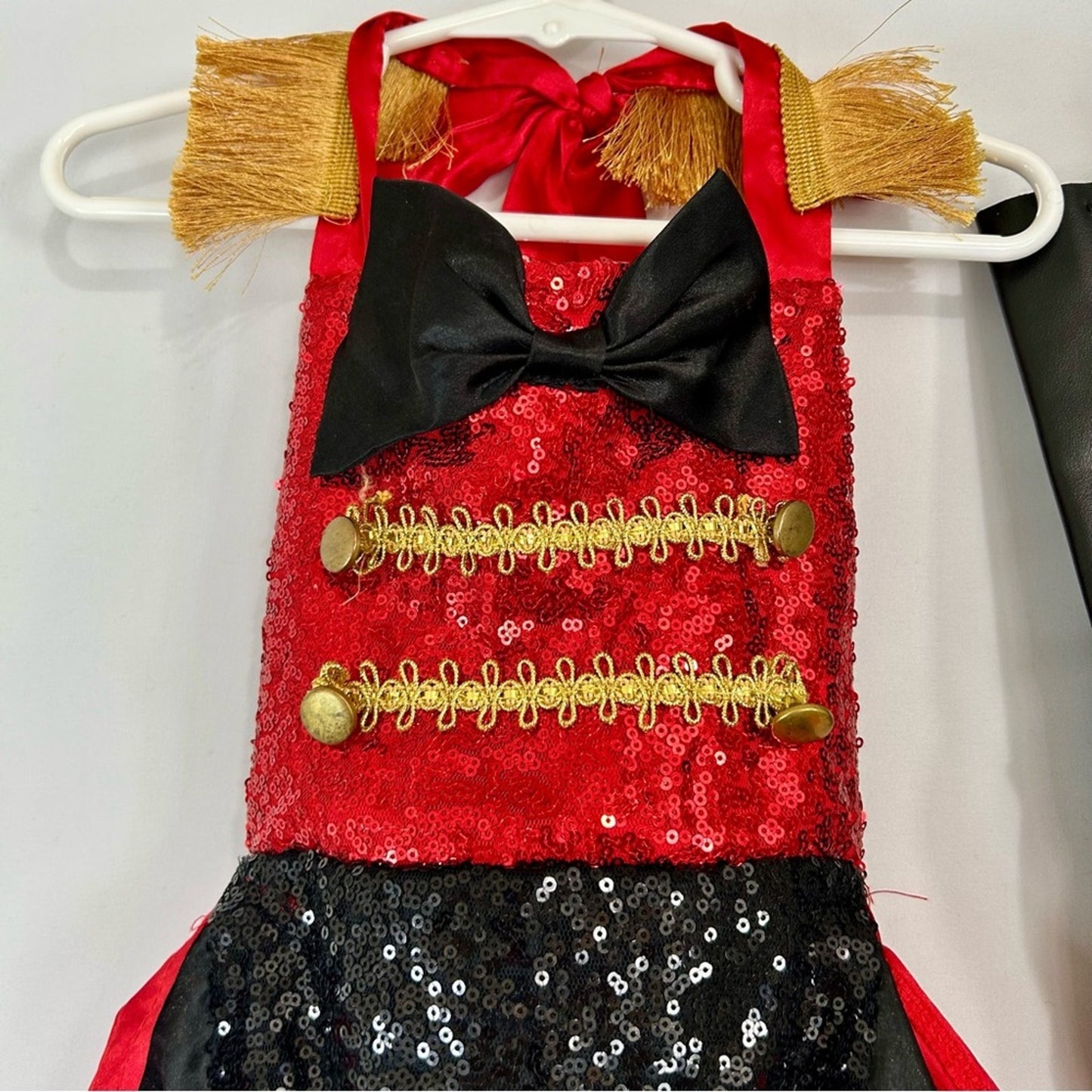 Iefiel Toddler Girl Ringmaster Circus Leader Costume Red Black Size 18-24 M EUC
