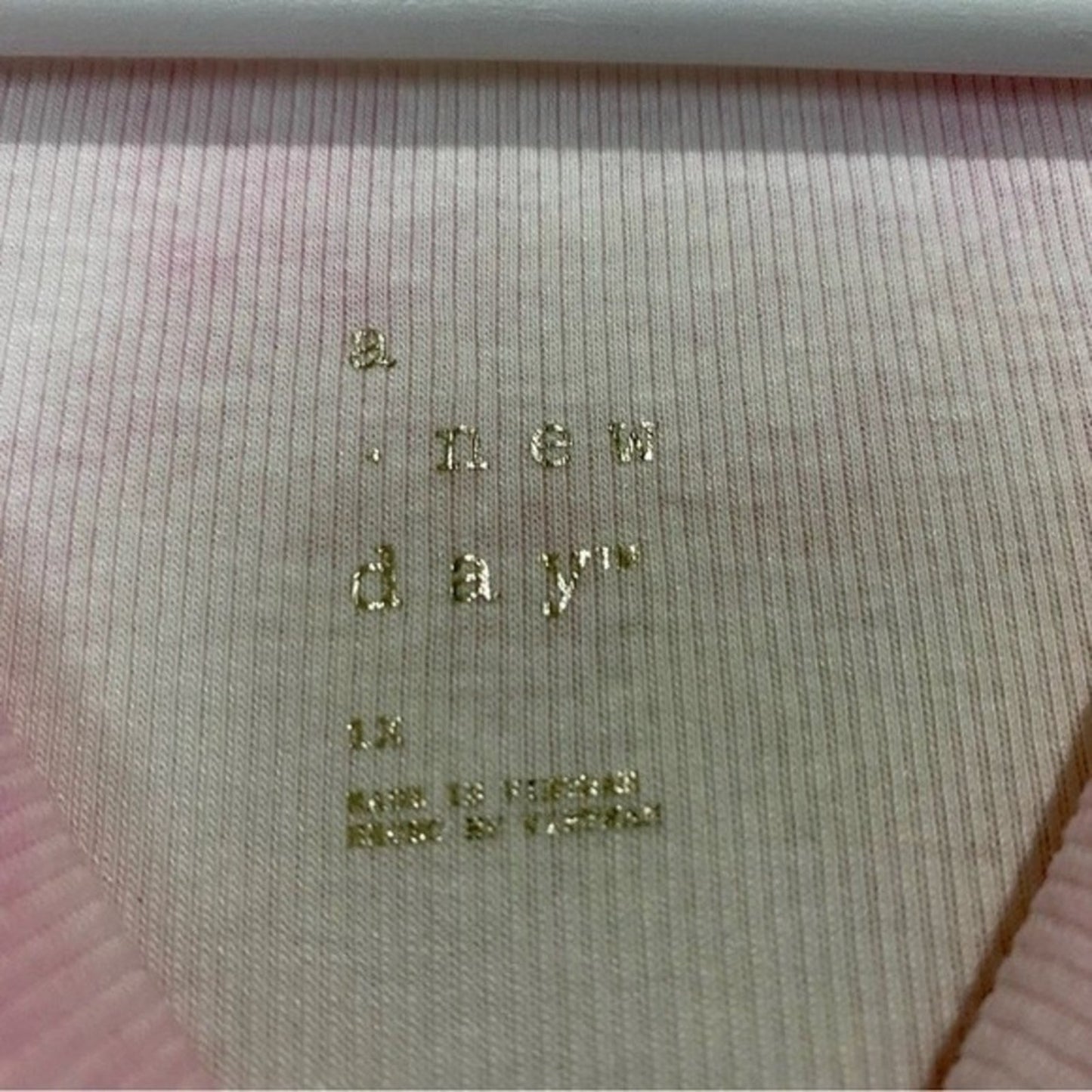 A New Day Women’s Plus Sized Basic Ribbed Tank Top Pink Tie Dye NWT