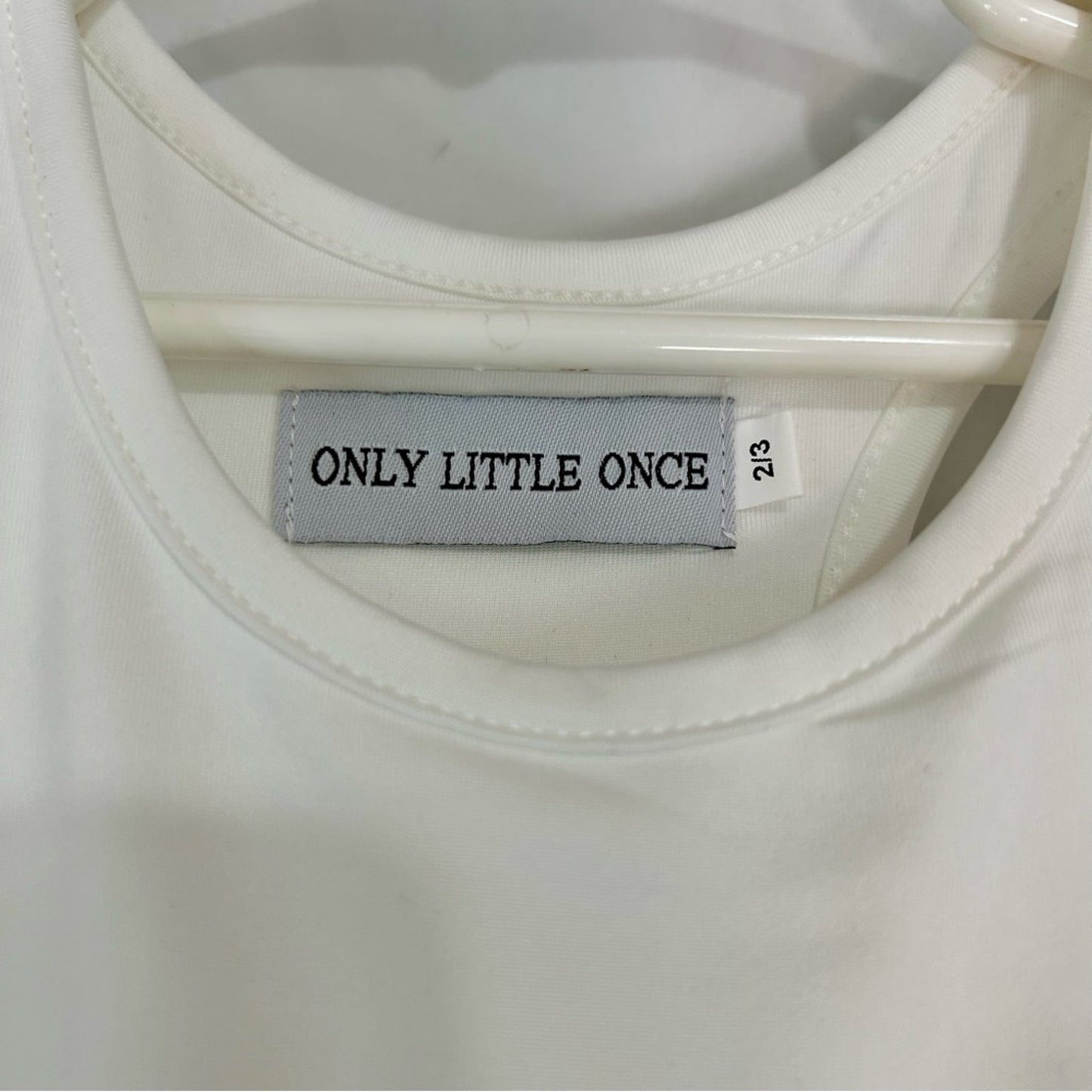 Only Little Once Toddler Girl Sleeveless Tutu Dress White Size 2/3 EUC Cute