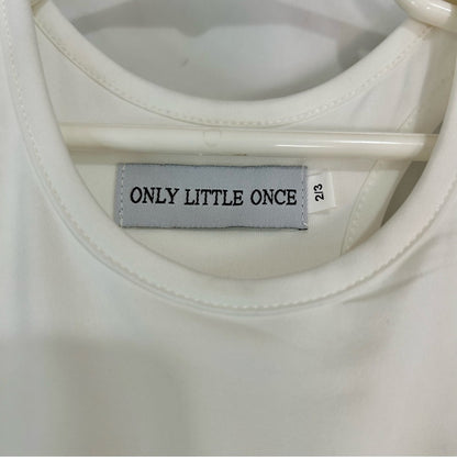 Only Little Once Toddler Girl Sleeveless Tutu Dress White Size 2/3 EUC Cute