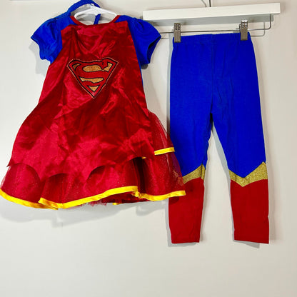 DC Comics Justice League Girls Supergirl Costume 4-Piece Outfit Set Size 3T FLAW