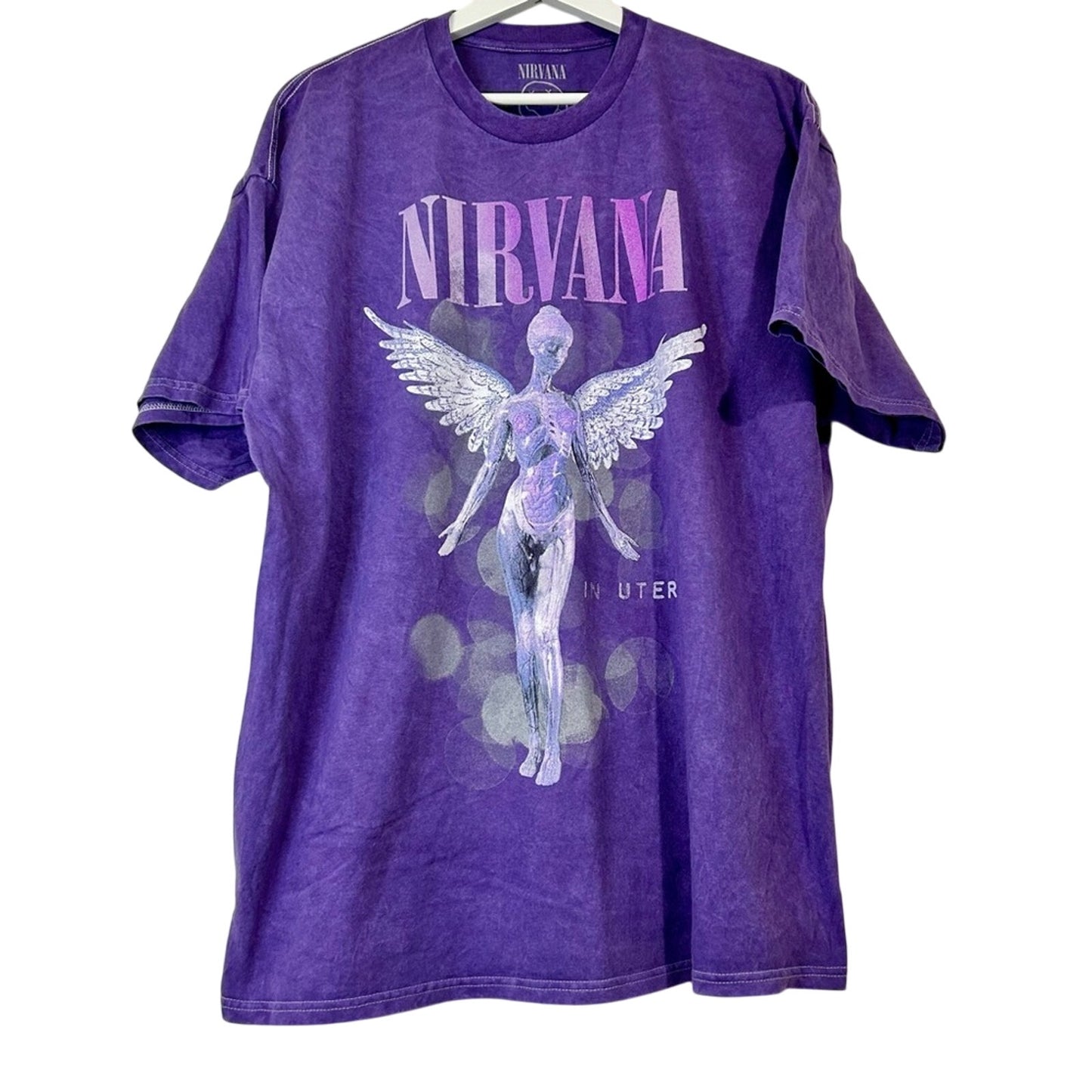 Nirvana Unisex In Utero Crewneck Graphic T-Shirt Purple 3X NWOT Grunge Band 90s