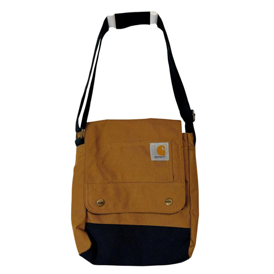 Carhartt Legacy Women’s Crossbody Messenger Bag Brown Black Canvas EUC FLAW