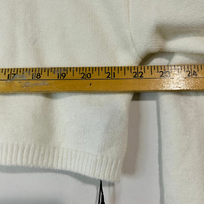 Cider Women’s Cropped Turtleneck Sweater White Size Small NWT Acrylic Nylon Viscose