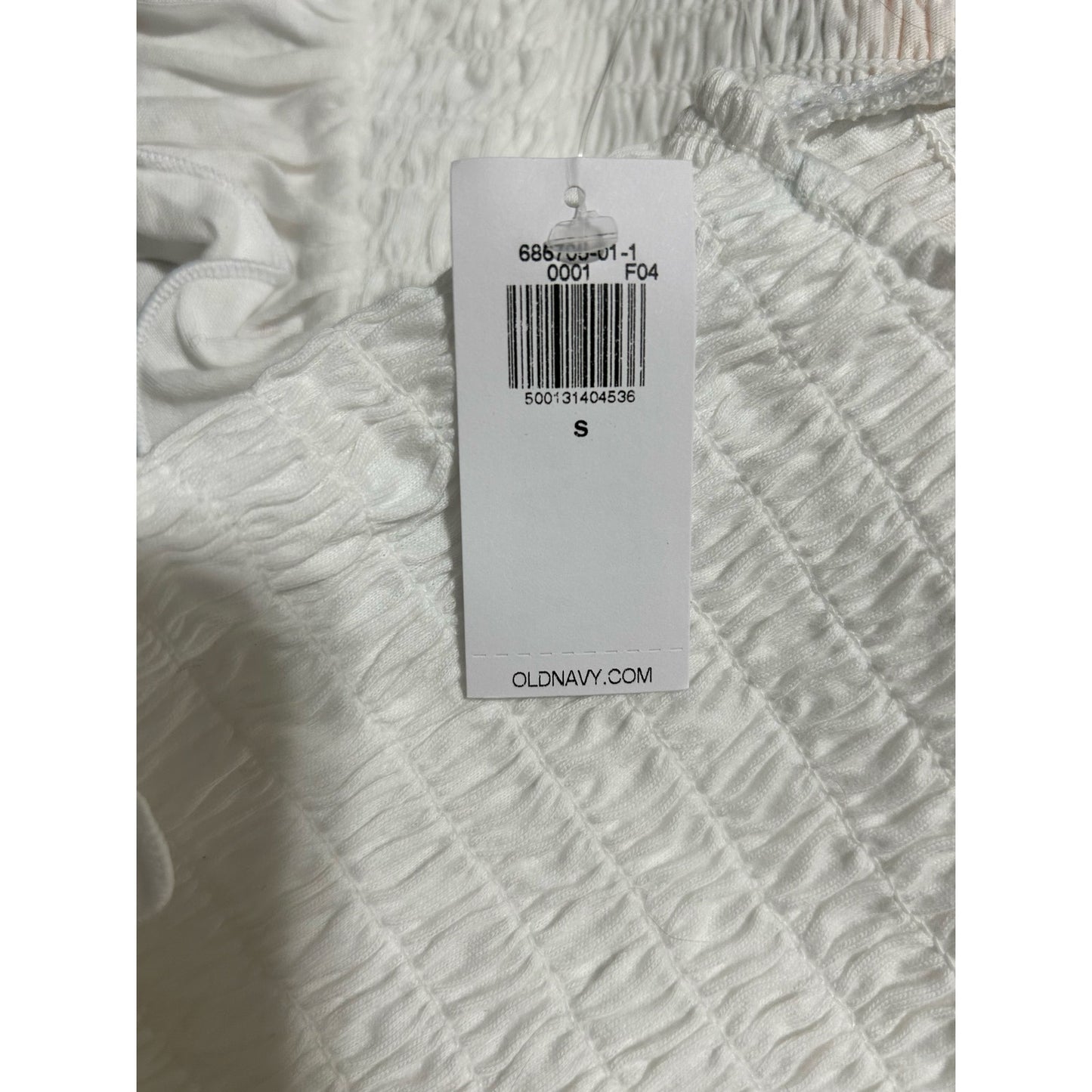 Old Navy Women’s Smocked Flutter Sleeve Top White Size Small NWT Cotton Girly