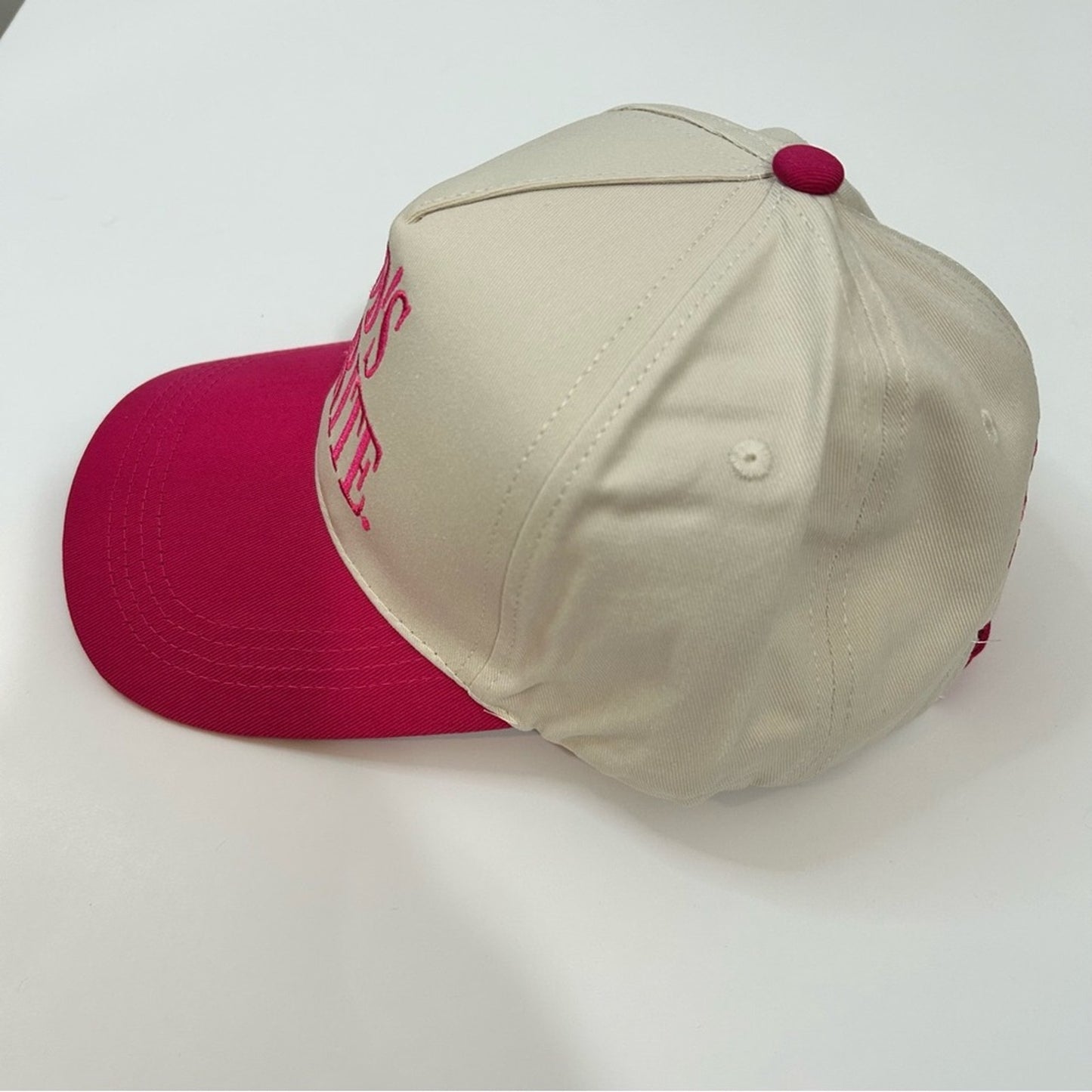 God’s Favorite Women’s Two Tone Canvas Cotton Baseball Hat Cap Tan Fuchsia New