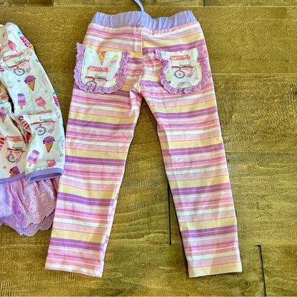Liv + Stella Girls Long Sleeve Sweet Treats Playset Purple Pink NWOT Ice Cream