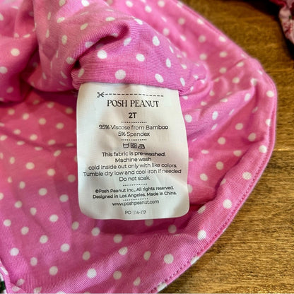 Posh Peanut Girls Long Sleeve Eloise Floral Polka Dot Jacket Purple Size 2T EUC