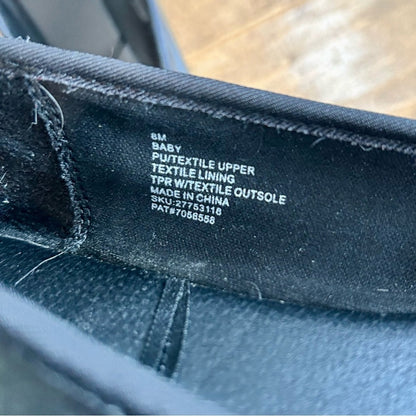 Women’s Ballet Flats with Tie with Gold Detail Black Size 8 EUC Girly Feminine