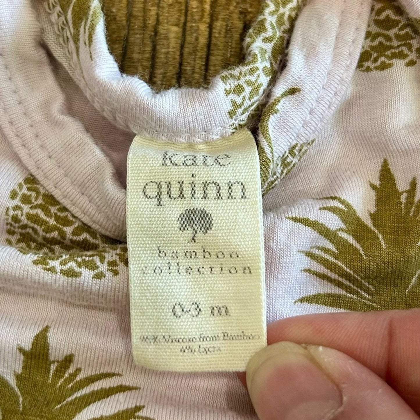 Kate Quinn Infant Girls Long Sleeve Pineapple Print Sleeper Purple 0-3 M EUC