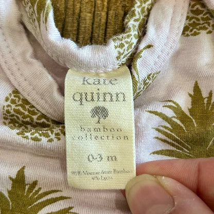 Kate Quinn Infant Girls Long Sleeve Pineapple Print Sleeper Purple 0-3 M EUC