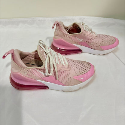 Nike Girls Youth Air Max 270 Pink Foam Sneakers Size 4Y Running Shoes EUC
